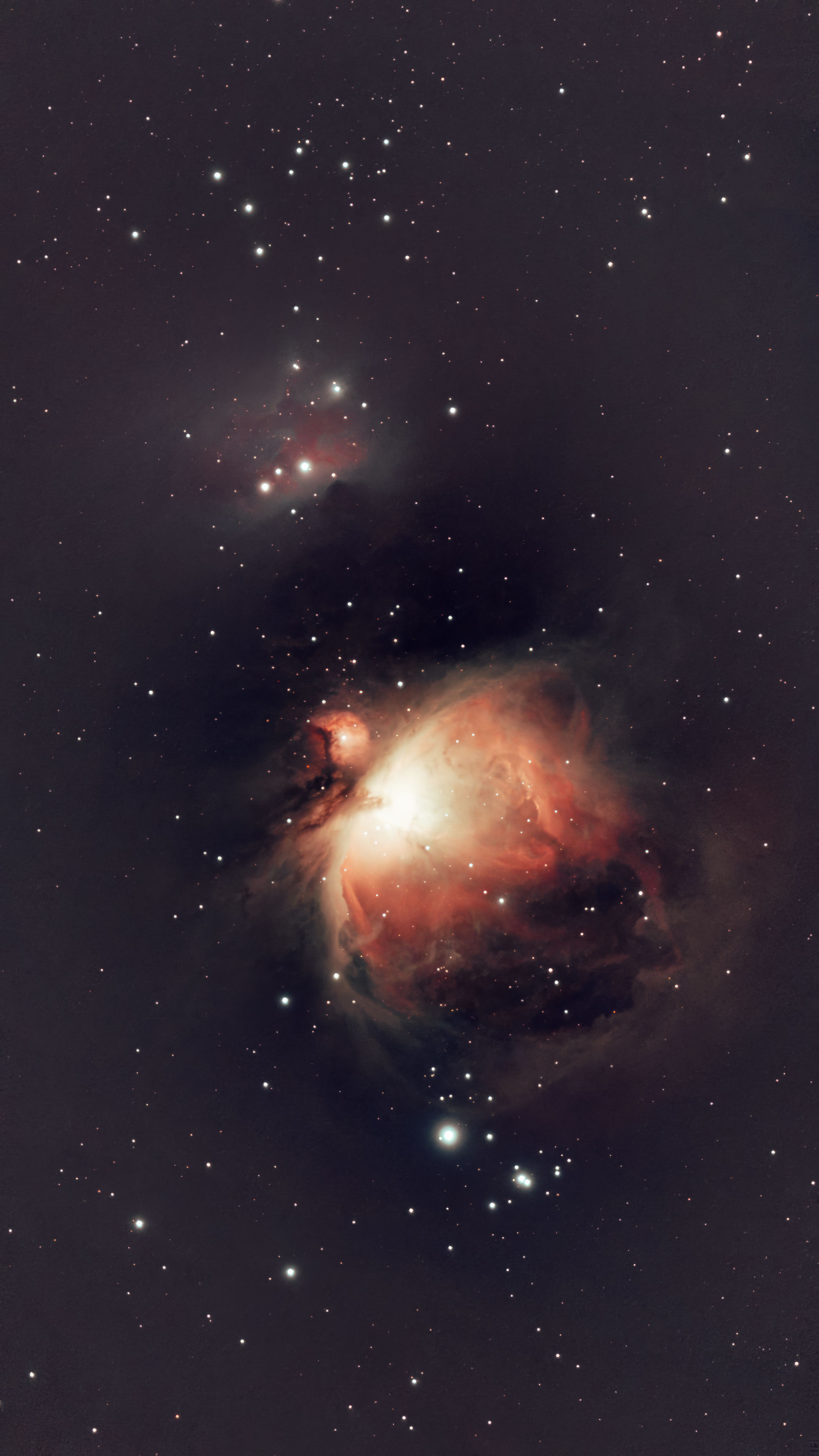 Deep space nebula captured through a telescope
